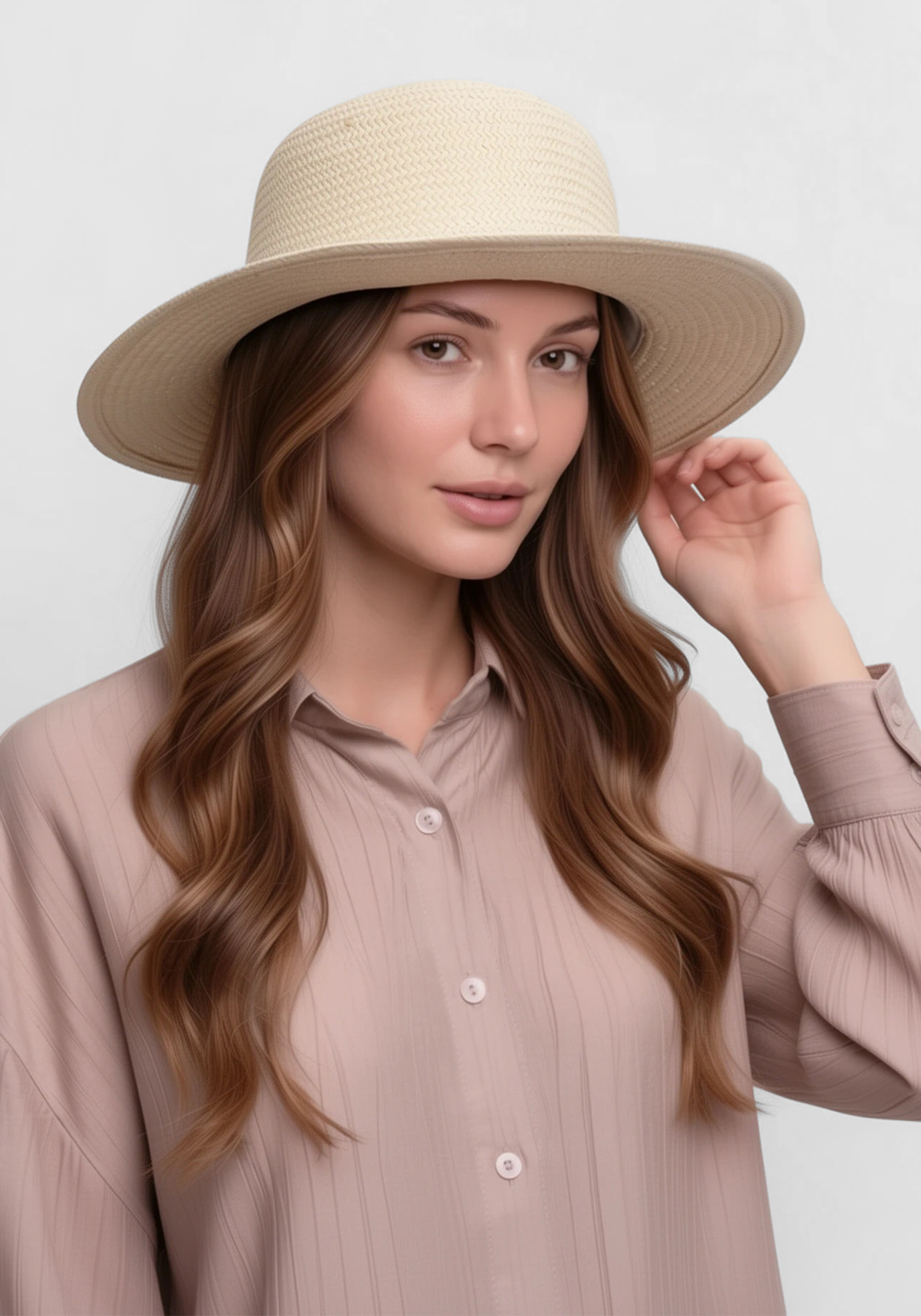 Шляпа соломенная с декором 2799₽