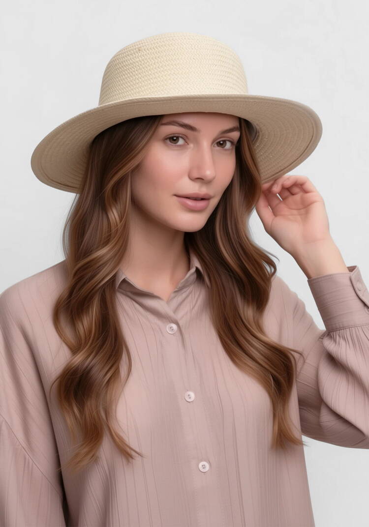 Шляпа соломенная с декором шир.  750, рис. 1