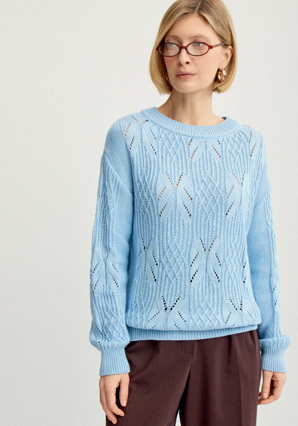 Джемпер ажурный на резинке шир.  580, рис. 11