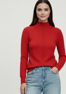 Джемпер с цельнокроеной стойкой