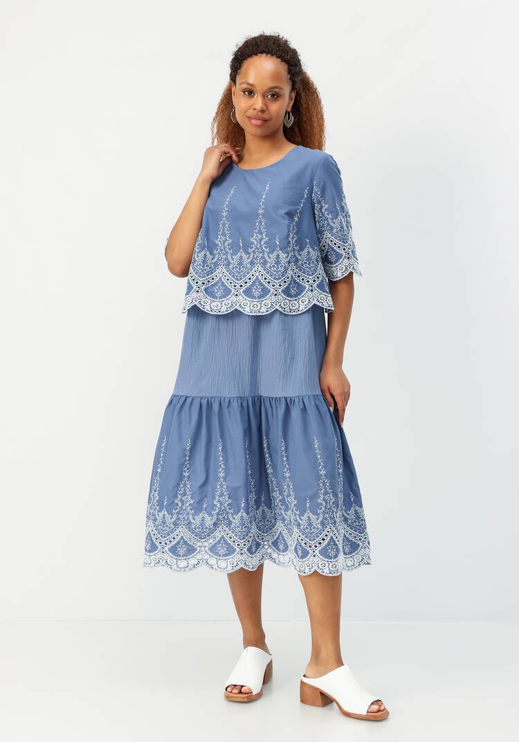 Платье свободного кроя с вышивкой шир.  750, рис. 25