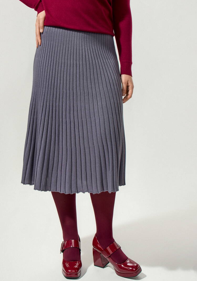 Юбка-плиссе на резинке ниже колена шир.  750, рис. 3