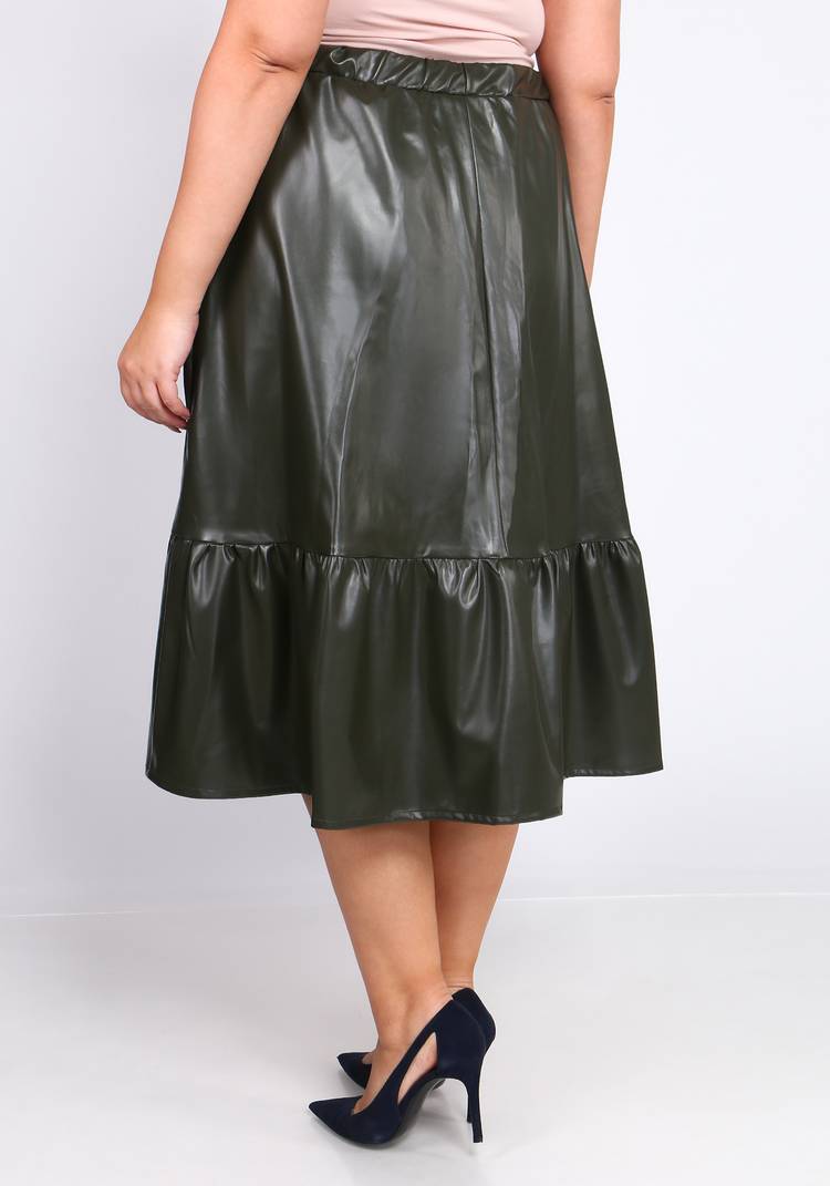 Юбка с воланом из эко-кожи шир.  750, рис. 10