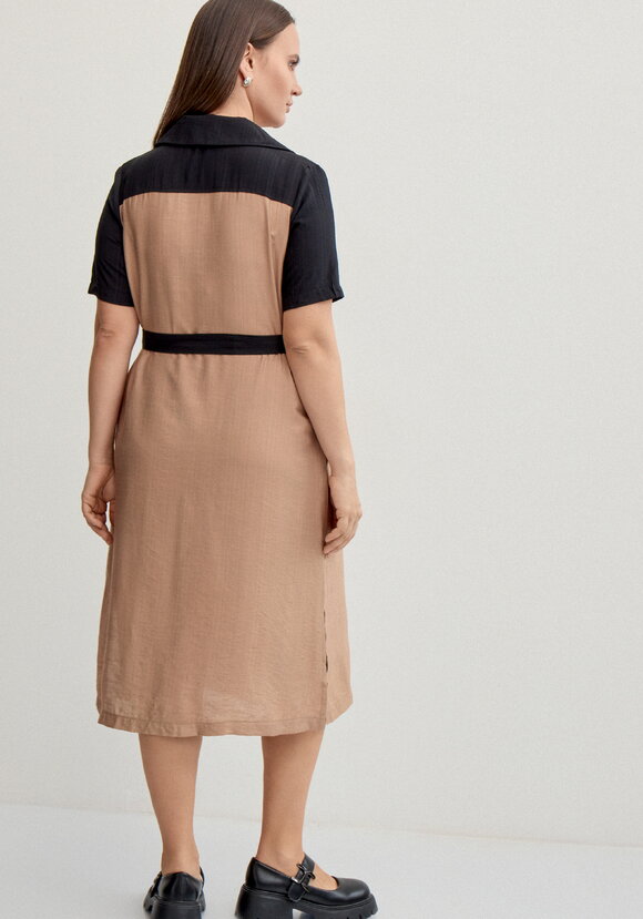 Платье с контрастными плечиками шир.  580, рис. 3