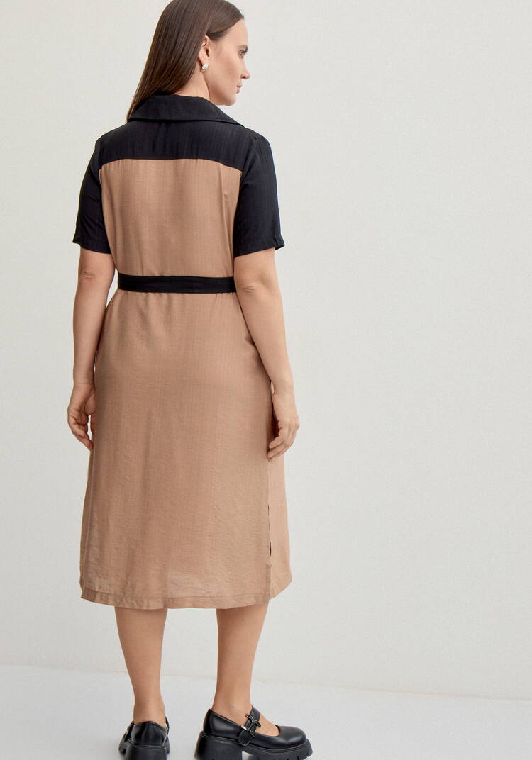 Платье с контрастными плечиками шир.  750, рис. 3