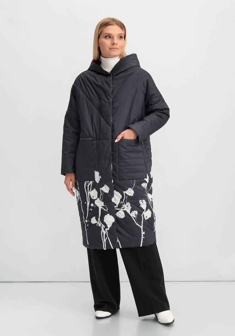 Куртка удлиненная до колен Марлен шир.  750, рис. 8