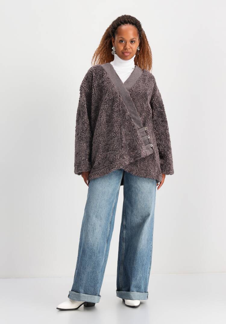 Кардиган из меховой ткани шир.  750, рис. 11