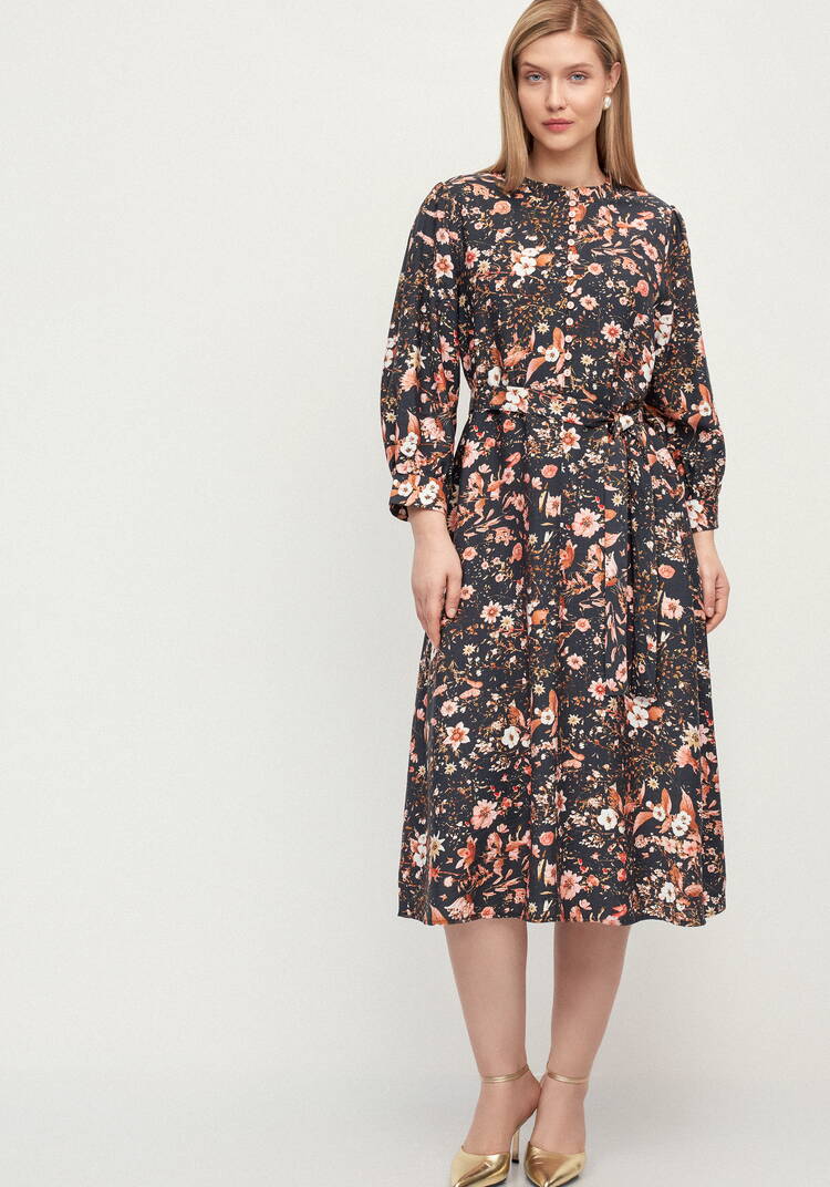 Платье с принтом по рукавам Герда шир.  750, рис. 13