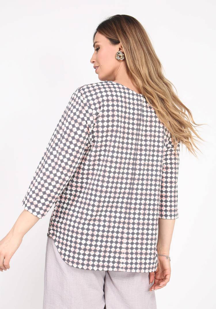 Блуза с длинным рукавом с принтом Ромб шир.  750, рис. 5