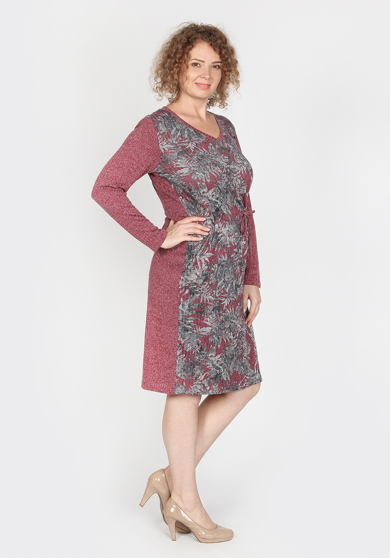 Платье "Тамила" BlagoF, размер 56, цвет бордо - фото 2
