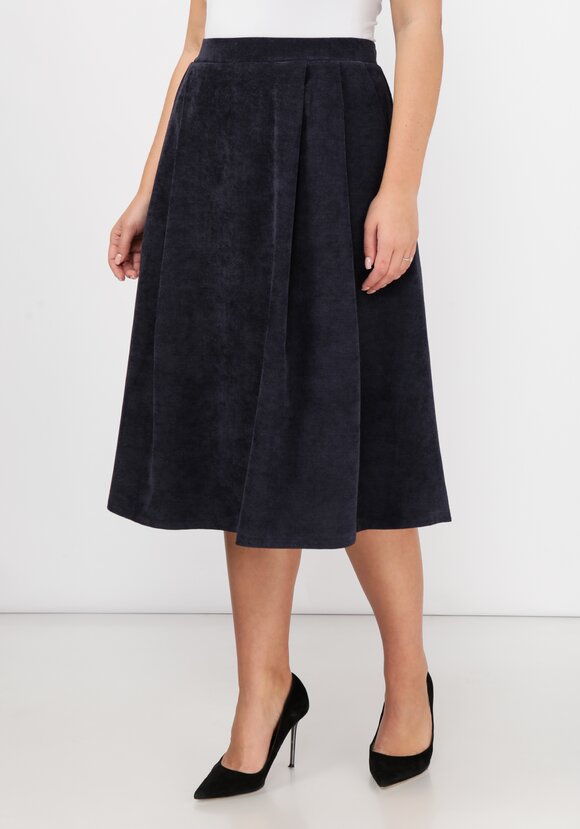 Юбка свободного кроя вельветовая с карманами шир.  580, рис. 9