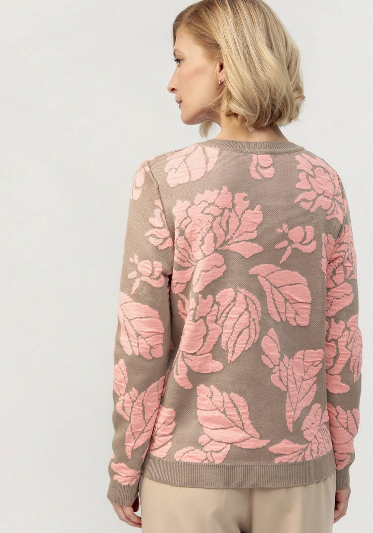 Джемпер с цветочно-лиственным принтом шир.  750, рис. 3