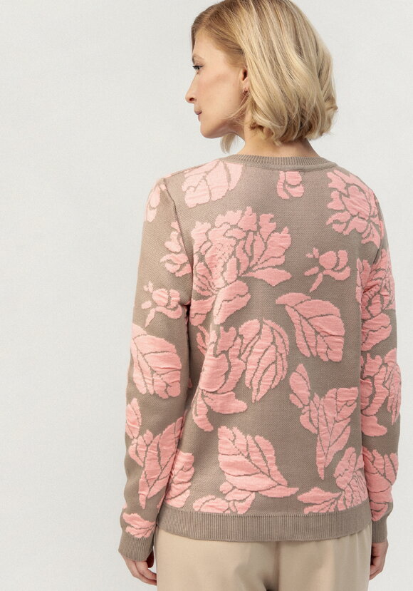 Джемпер с цветочно-лиственным принтом шир.  580, рис. 3