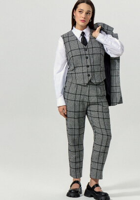 Жилет с принтом клетка