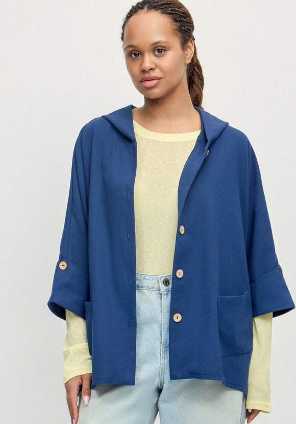 Блуза льняная с рукавами кимоно шир.  580, рис. 10