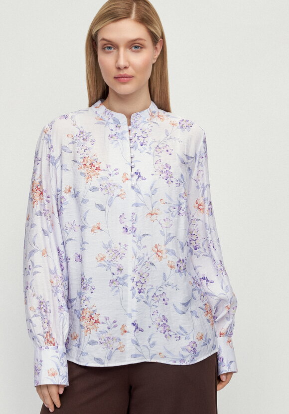 Блуза с жемчужными пуговицами Грейс шир.  580, рис. 4