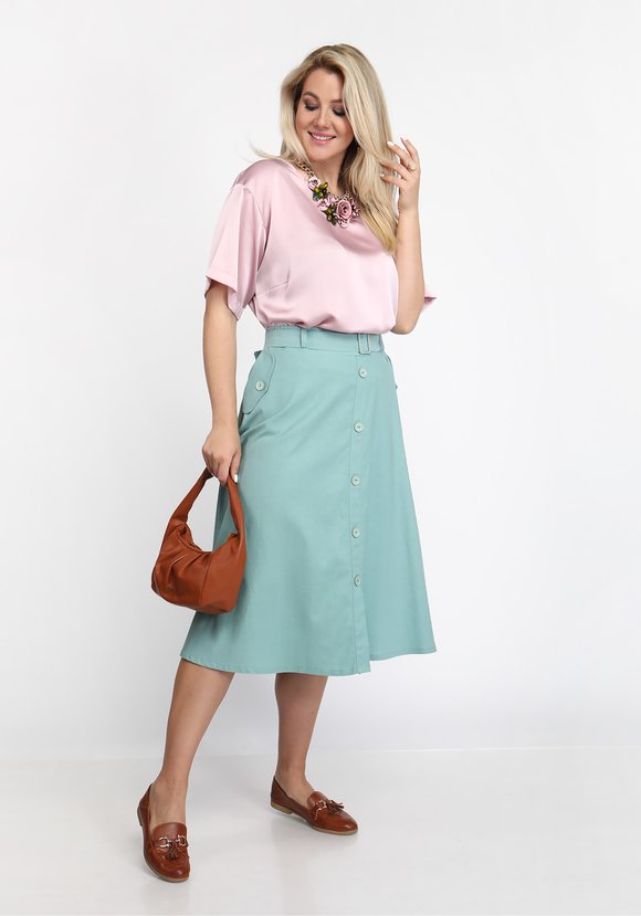 Блуза комфортного свободного кроя шир.  580, рис. 11