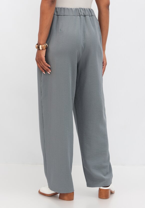 Брюки свободного кроя с защипами на поясе шир.  580, рис. 3