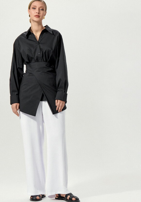 Брюки свободные на резинке по поясу шир.  580, рис. 14