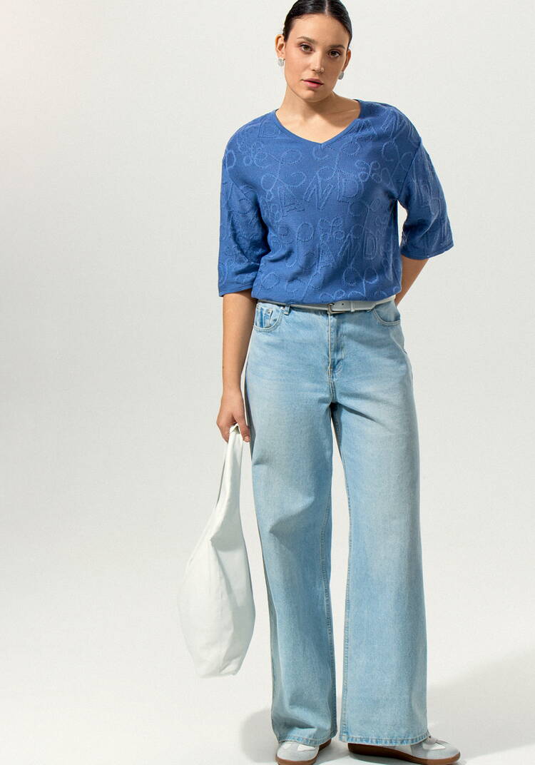 Туника с фактурным рисунком и рукавом 1/2 шир.  750, рис. 9