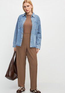 Брюки прямые на резинке Ирма