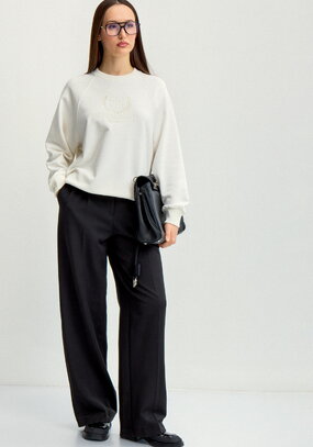 Брюки прямого кроя от бедра