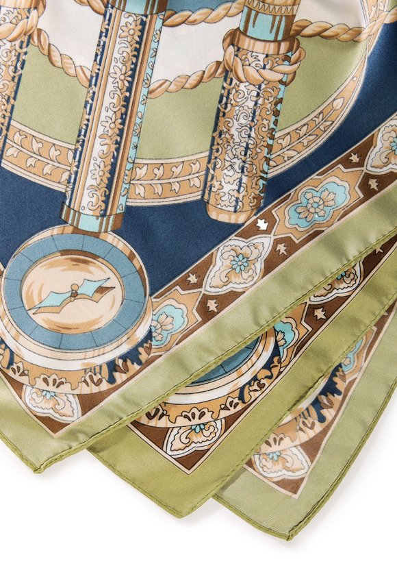 Платок шелковый Клео шир.  580, рис. 6