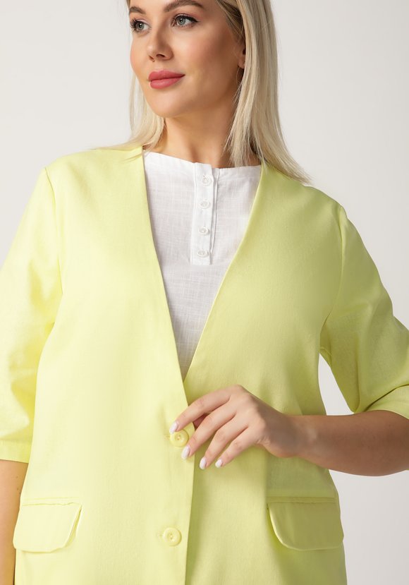 Жакет с карманами свободного кроя шир.  580, рис. 17