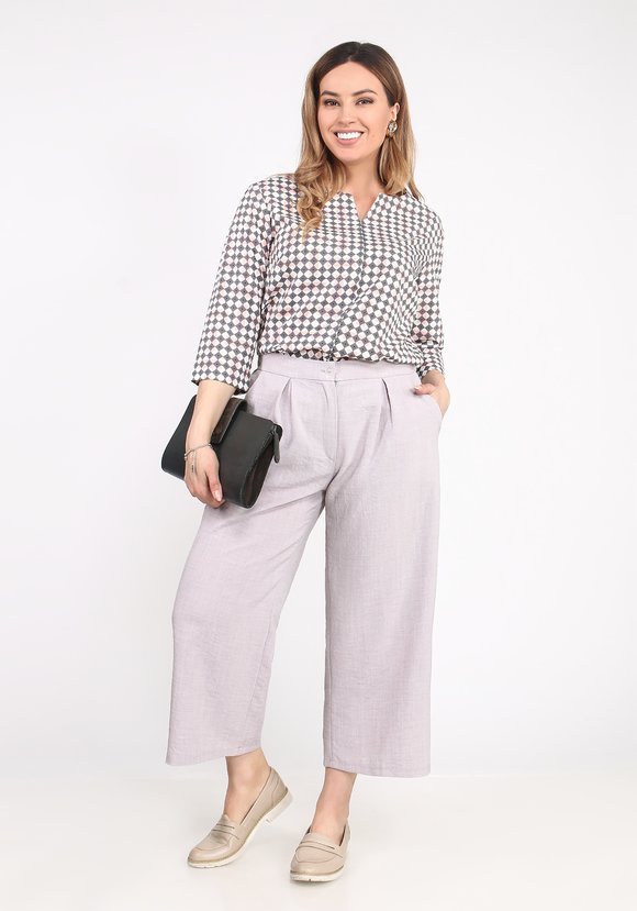 Блуза с длинным рукавом с принтом Ромб шир.  580, рис. 7