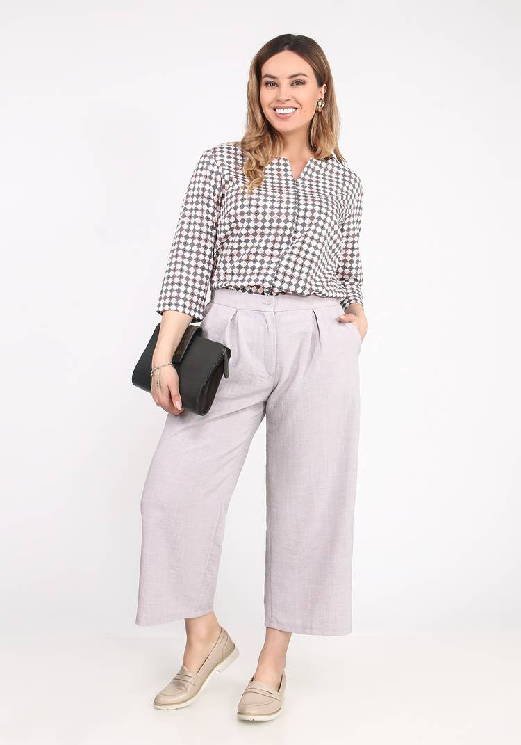 Блуза с длинным рукавом с принтом Ромб шир.  750, рис. 7