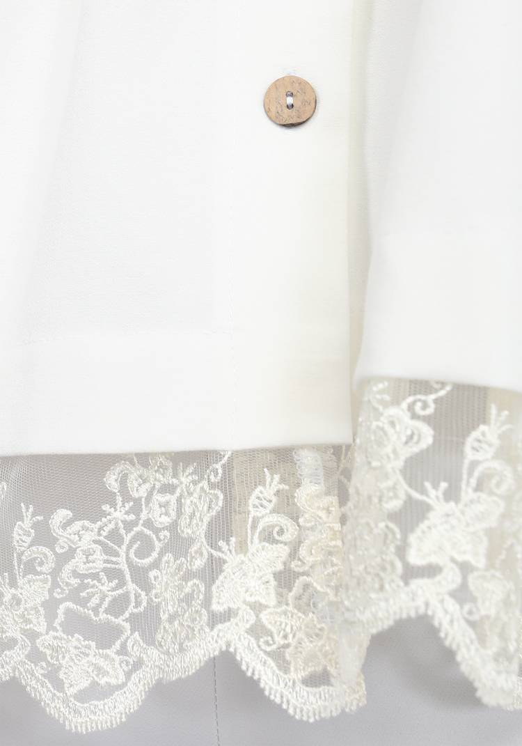 Блуза на пуговицах с отделкой из кружева шир.  750, рис. 4