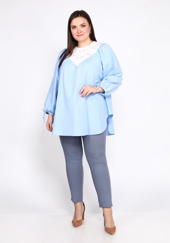 Блуза с вставкой из шитья шир.  580, рис. 11