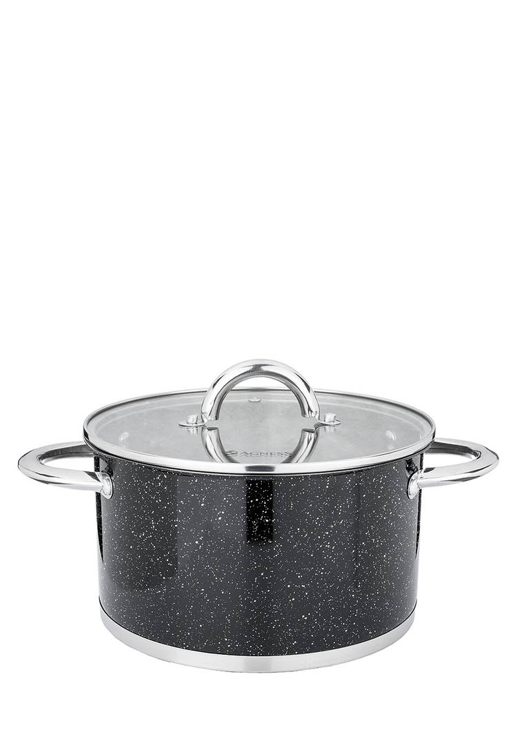 Кастрюля со стеклянной крышкой серия Мрамор шир.  750, рис. 5