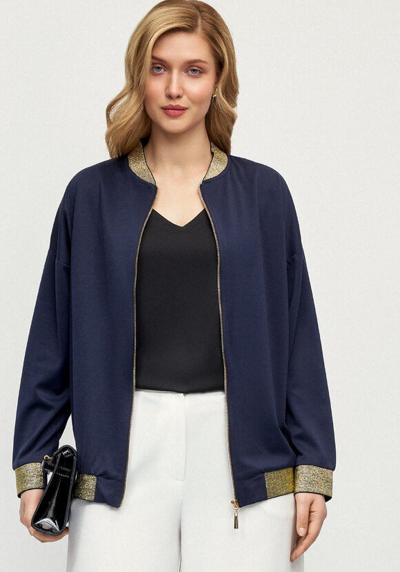 Бомбер трикотажный с ажурной спинкой шир.  580, рис. 17