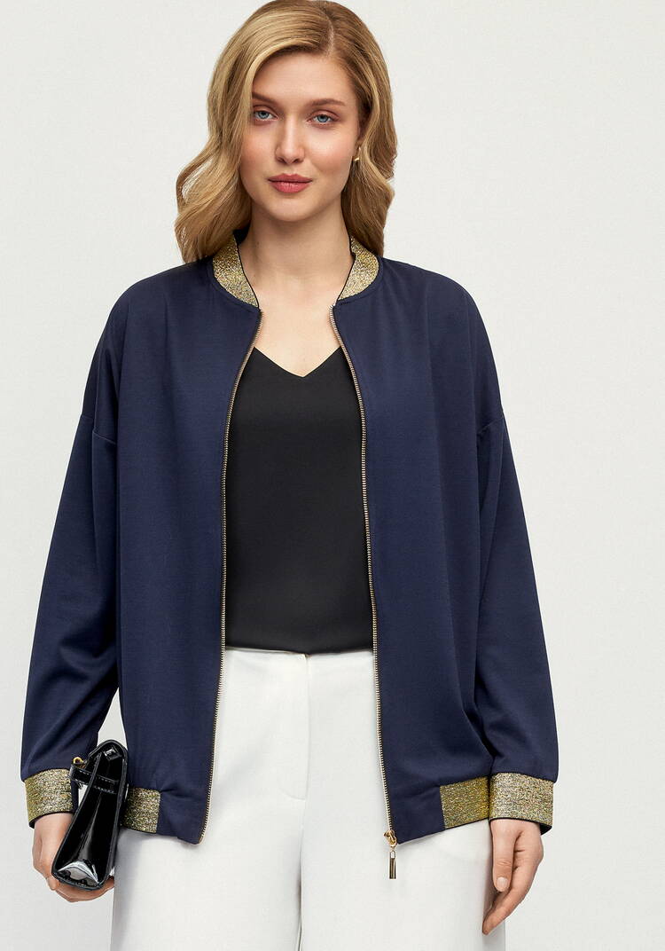 Бомбер трикотажный с ажурной спинкой шир.  750, рис. 17