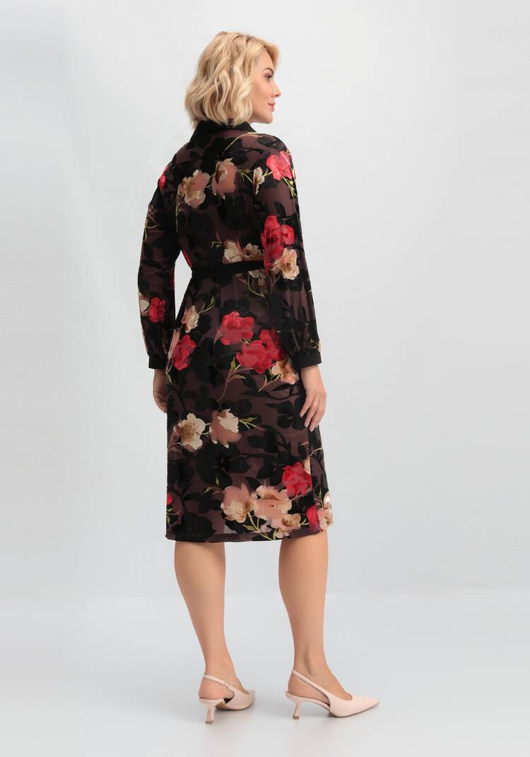 Платье-рубашка с цветочным рисунком шир.  750, рис. 3