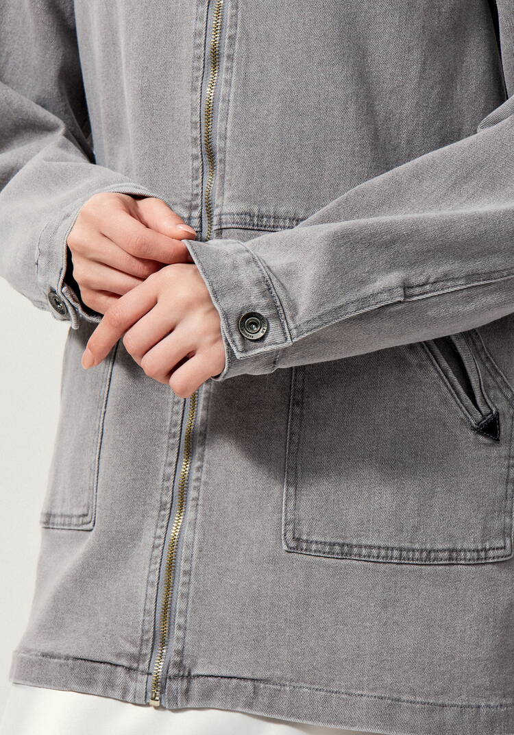 Джинсовая куртка с капюшоном шир.  750, рис. 16