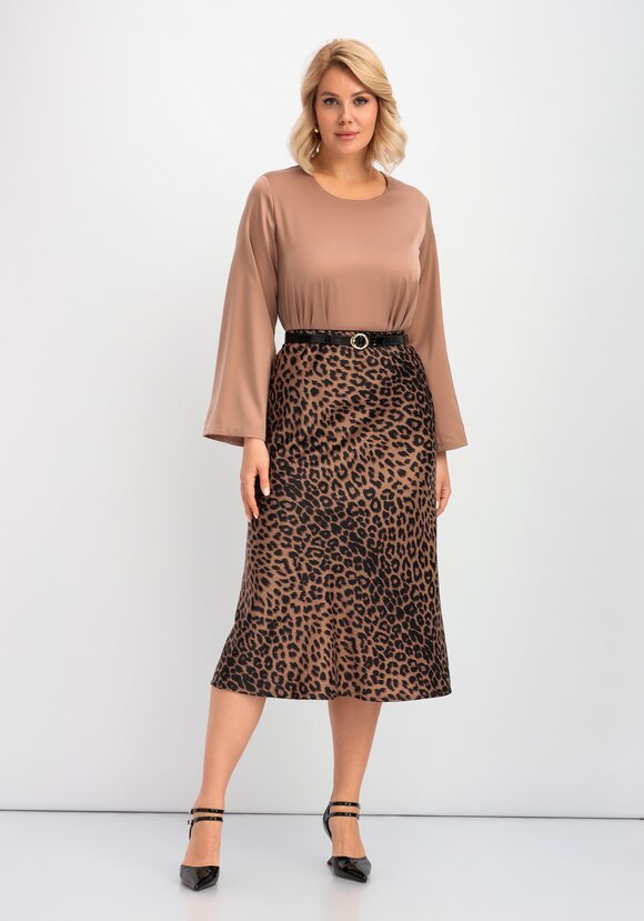 Юбка длины миди с шелком шир.  580, рис. 2