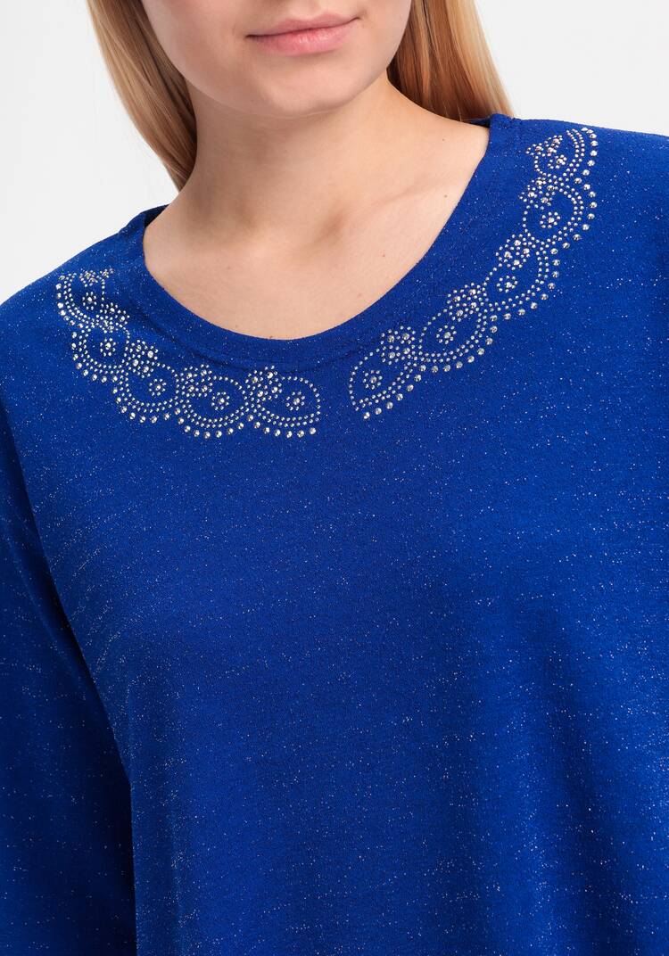 Туника с люрексом и декором из страз шир.  750, рис. 11