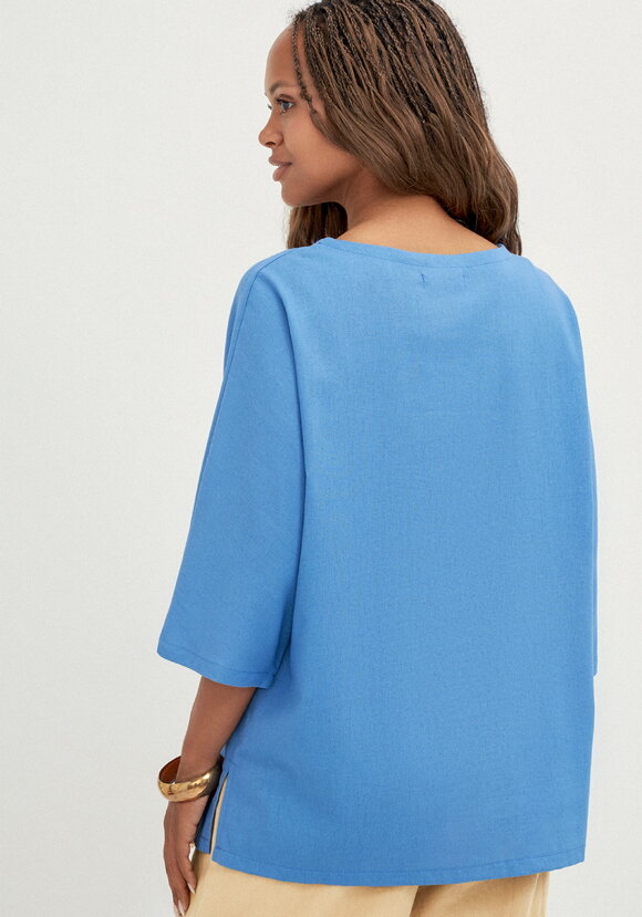 Блуза с контрастной внутренней отделкой шир.  580, рис. 19