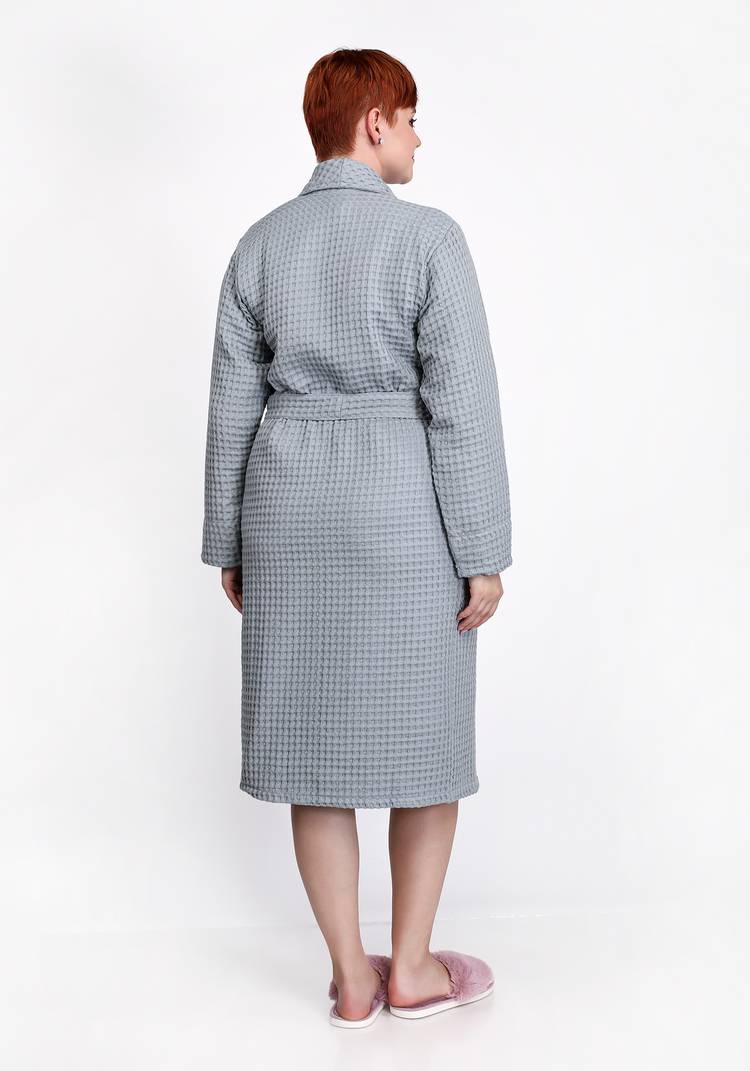 Халат вафельный в крупную клетку шир.  750, рис. 9