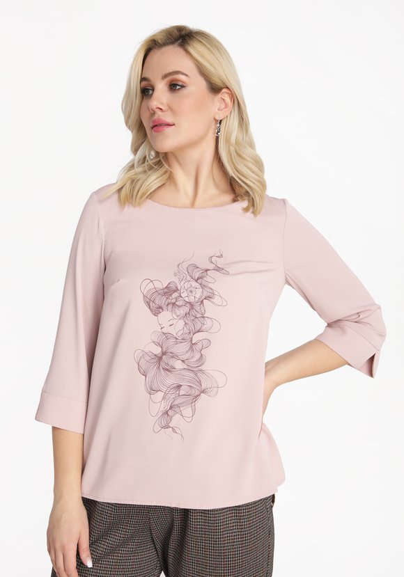 Блуза Таинственная красавица шир.  580, рис. 6