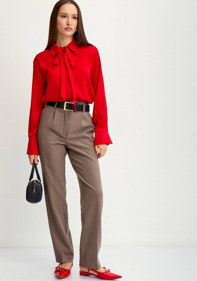 Брюки из костюмной ткани со стрелками шир.  750, рис. 8