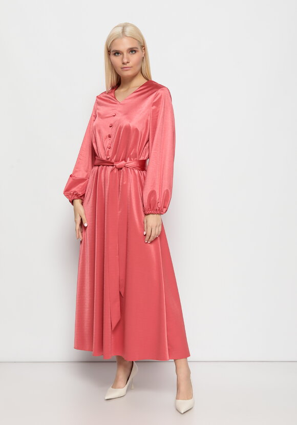 Платье с резинкой на талии и поясом шир.  580, рис. 1