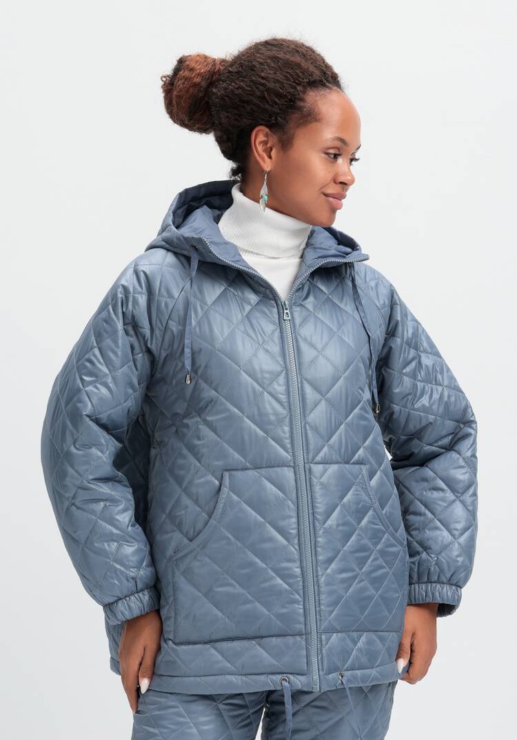 Куртка стёганая с капюшоном шир.  750, рис. 31