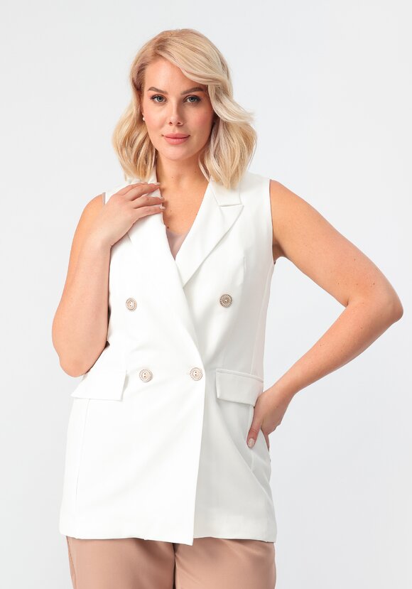 Жилет двубортный на пуговицах шир.  580, рис. 9