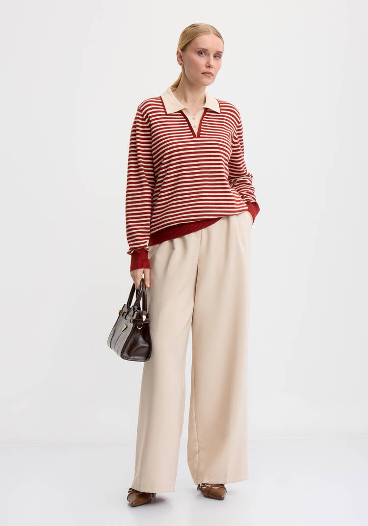 Трикотажный джемпер в полоску шир.  750, рис. 14