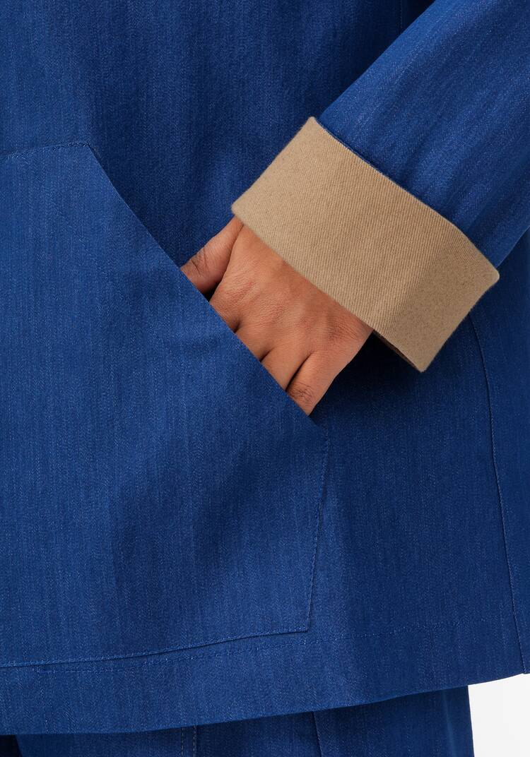 Куртка джинсовая на молнии с капюшоном шир.  750, рис. 6