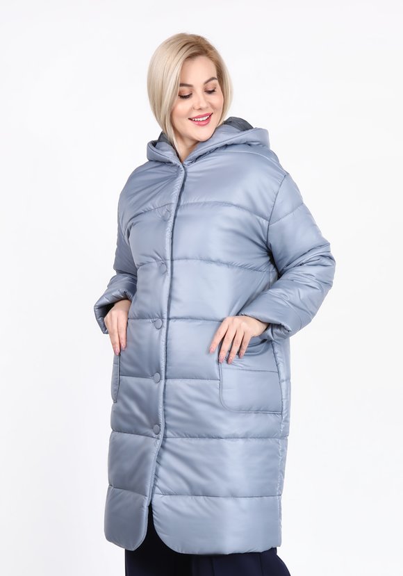 Пальто с горизонтальной стежкой шир.  580, рис. 1