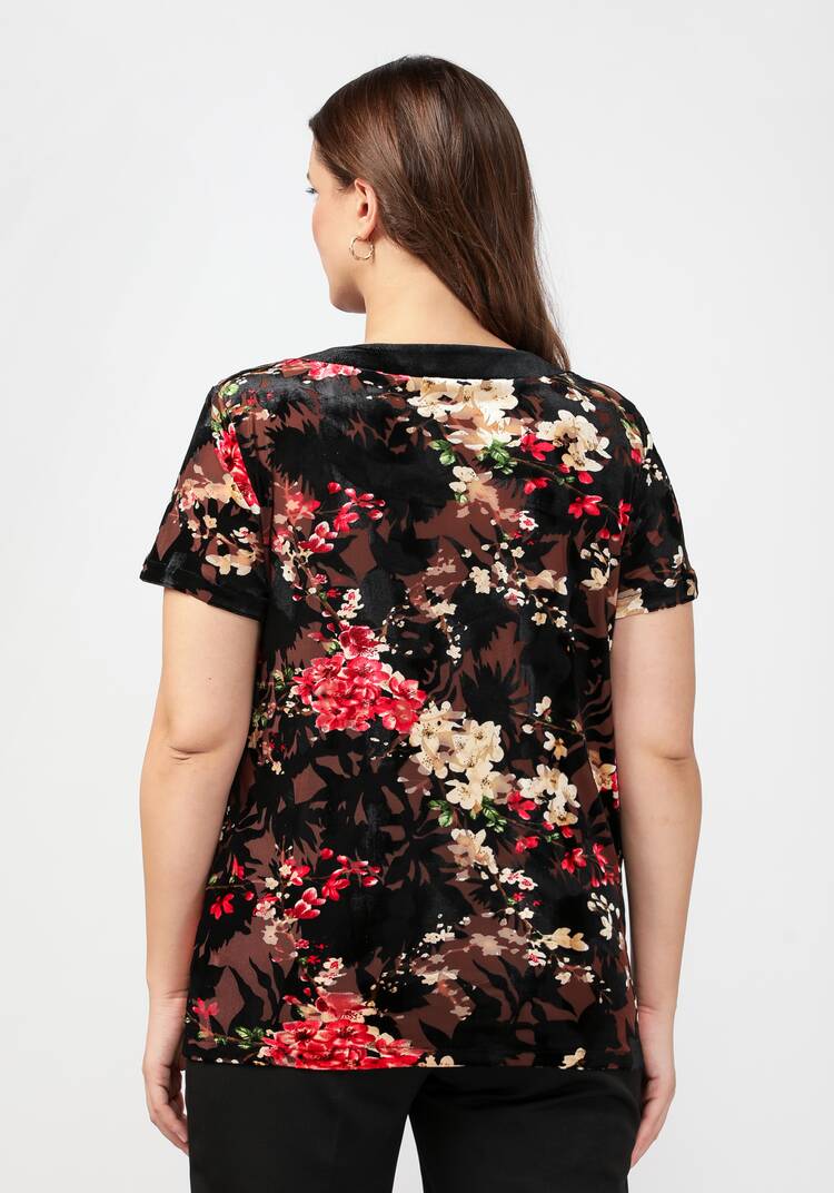 Туника с круглым вырезом и цветочным принтом шир.  750, рис. 3